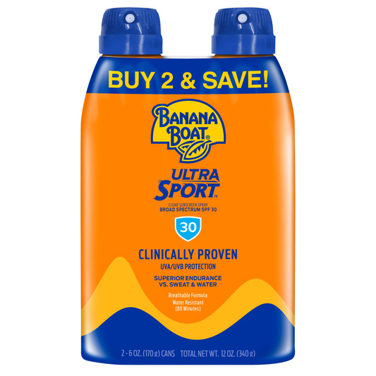 Banana Boat Sport Spf 30 Sun Screen Spray Twin Pack; 12 Fluid Ounces; 3 Per Box; 2 Per Case