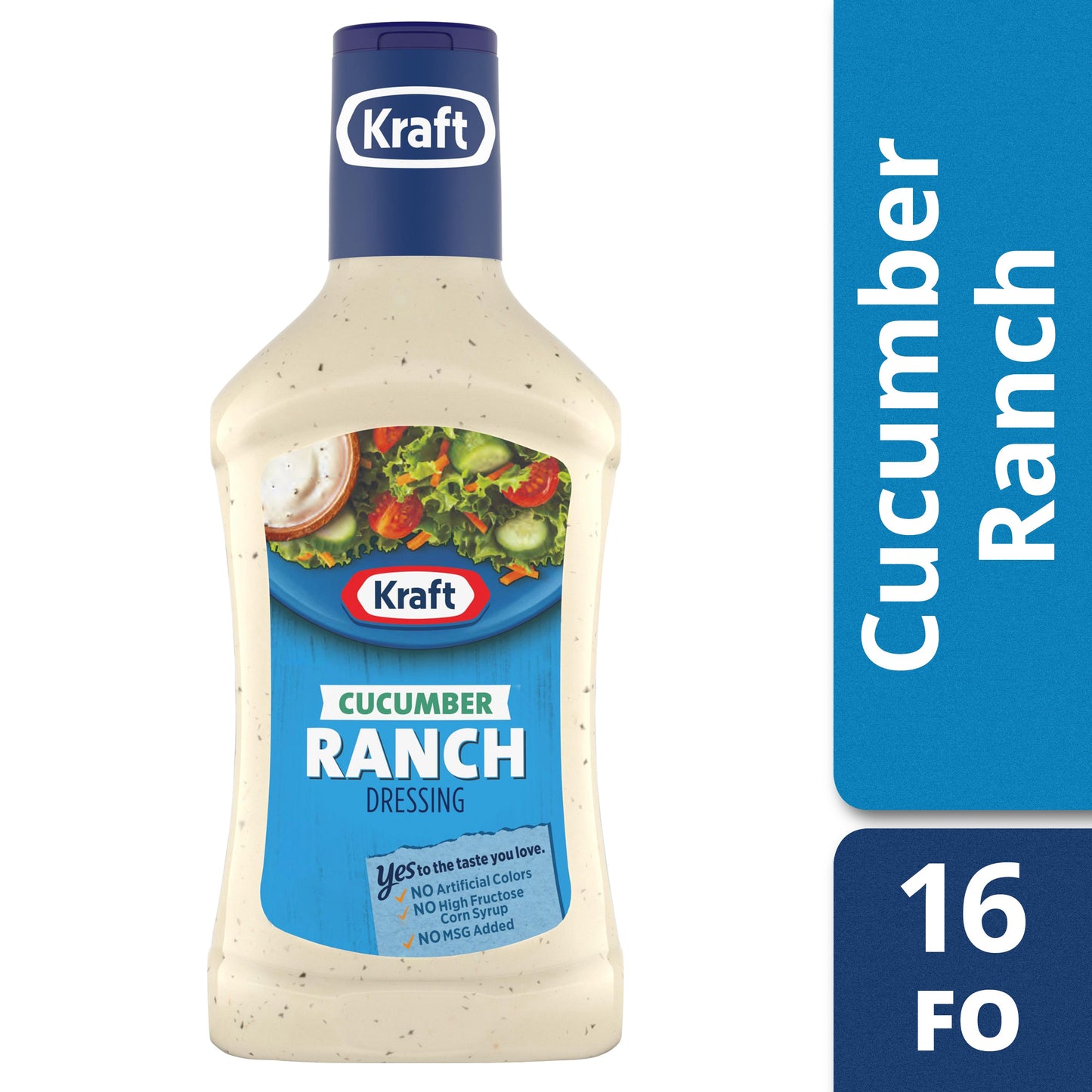 Kraft Cucumber Ranch Dressing Bottle; 16 Fluid Ounce; 6 Per Case