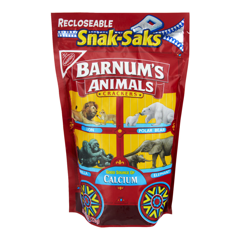 Barnum Animal Crackers Lunchbox Snak Saks; 8 Ounces; 12 Per Case - High Mart Wholesale