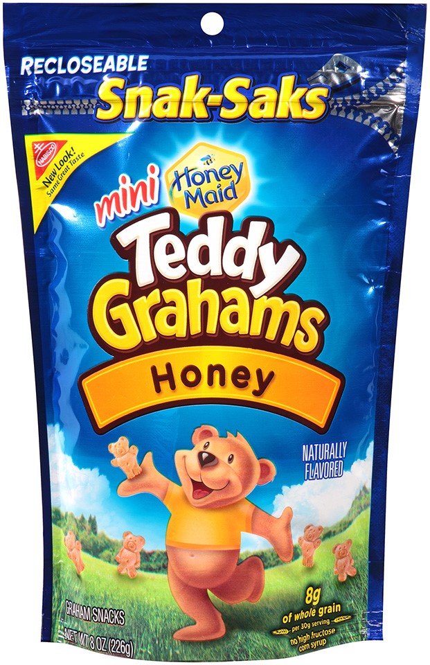 Teddy Grahams Lunchbox Cookies Snak Saks; 8 Ounces; 12 Per Case - High Mart Wholesale