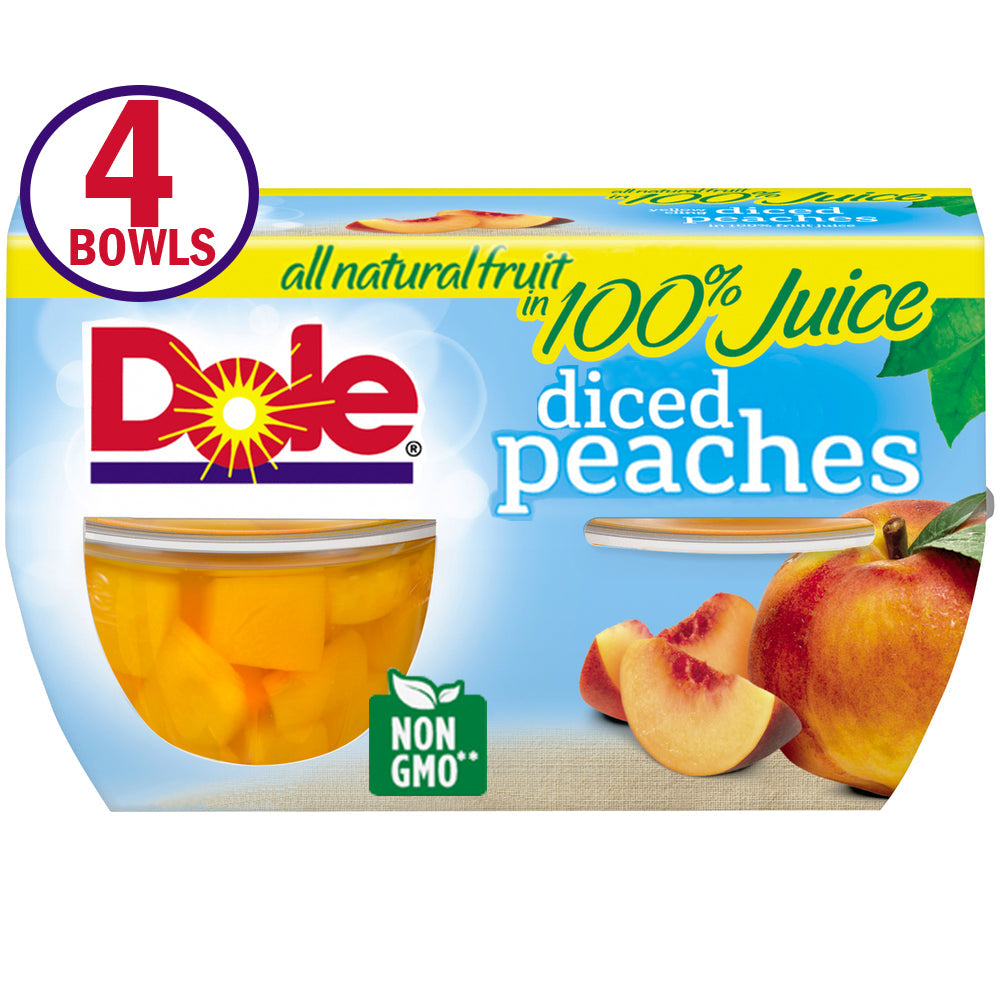 Dole Diced Peach In. Light Syrup 4 Ounce; 16 Ounces; 6 Per Case