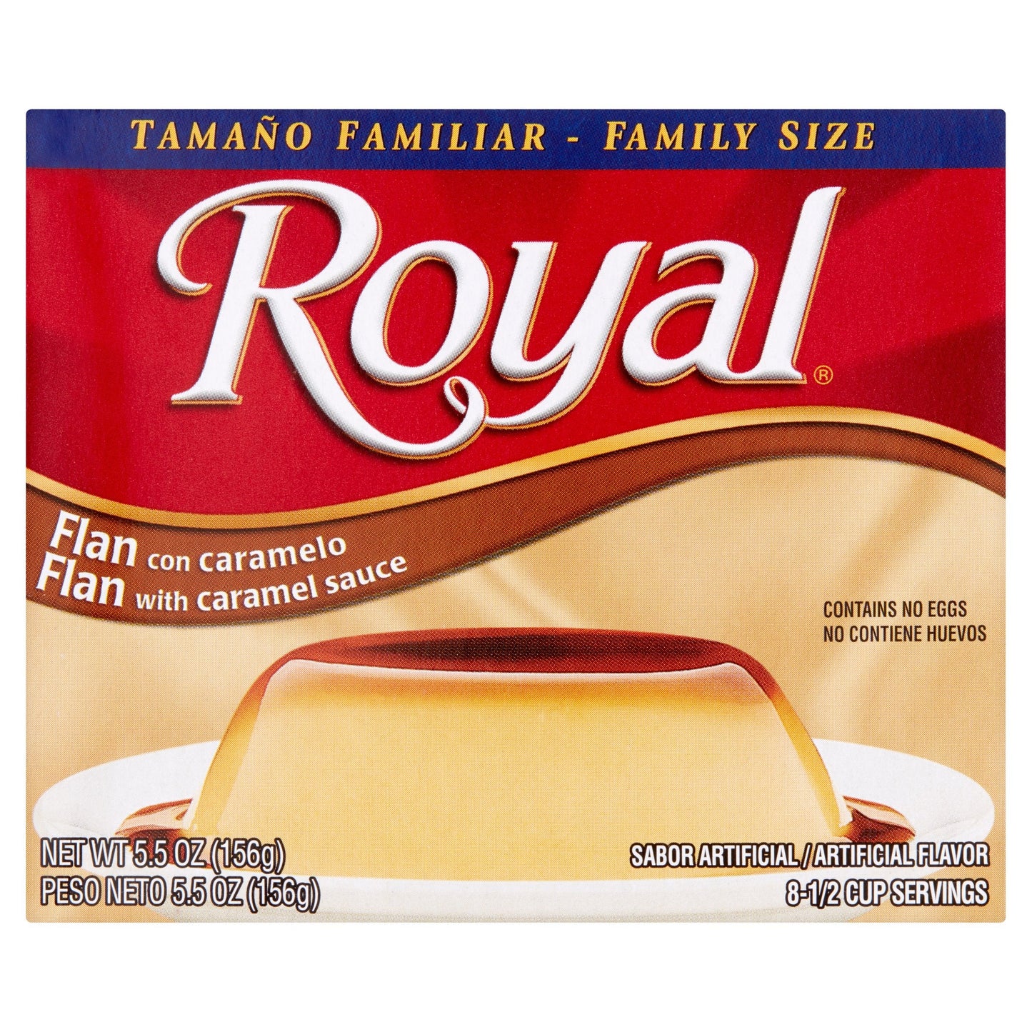 Royal Bilingual Flan Dessert With Caramel; 5.5 Ounces; 12 Per Case - High Mart Wholesale