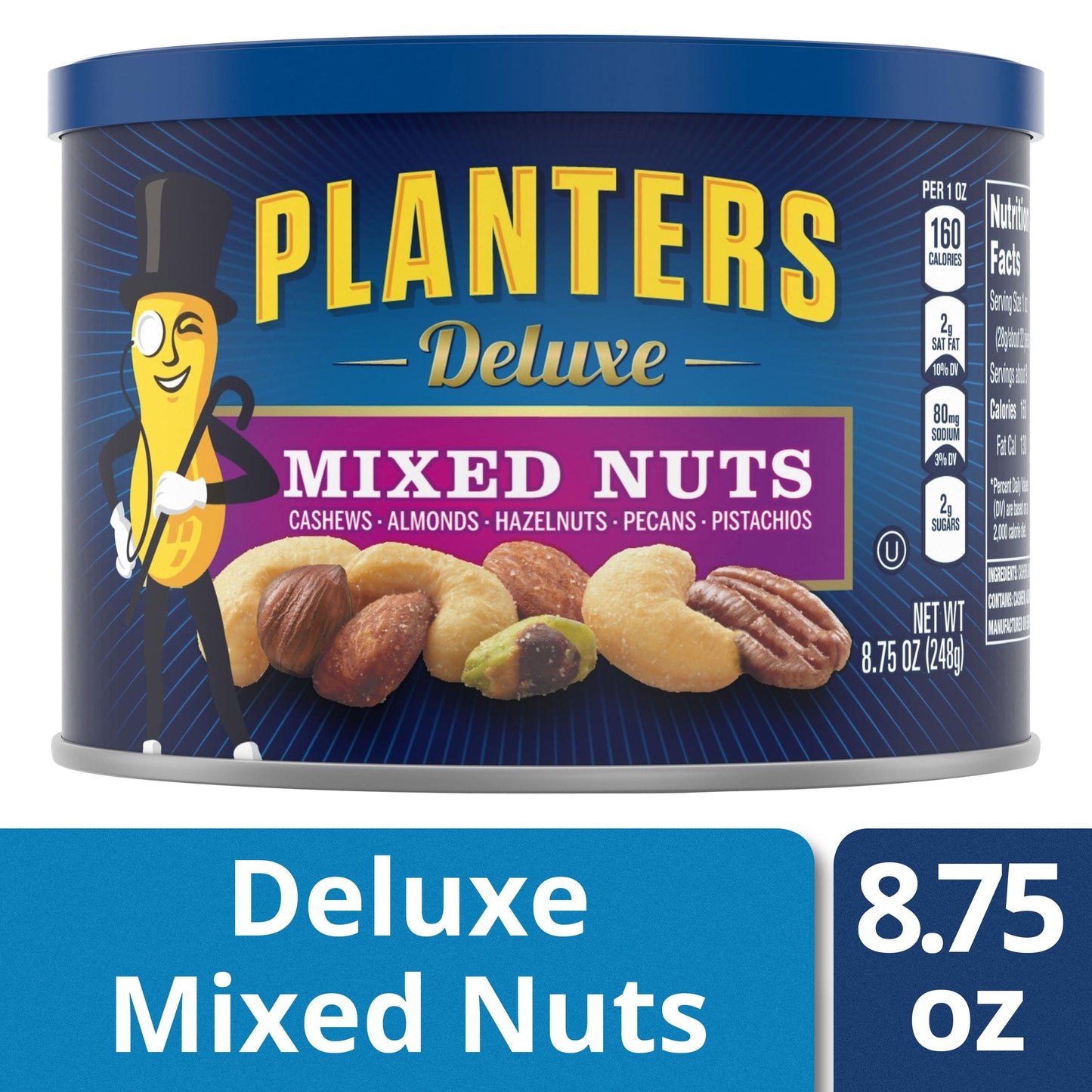 Planters Deluxe Mixed Nuts; 8.75 Ounces; 12 Per Case