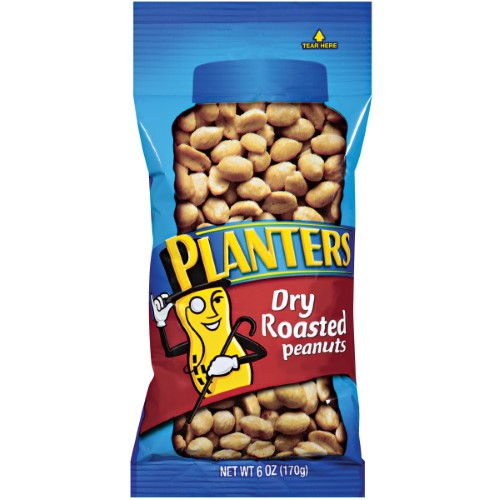 Planters Big Bag Dry Roasted Peanuts; 6 Ounces; 12 Per Case