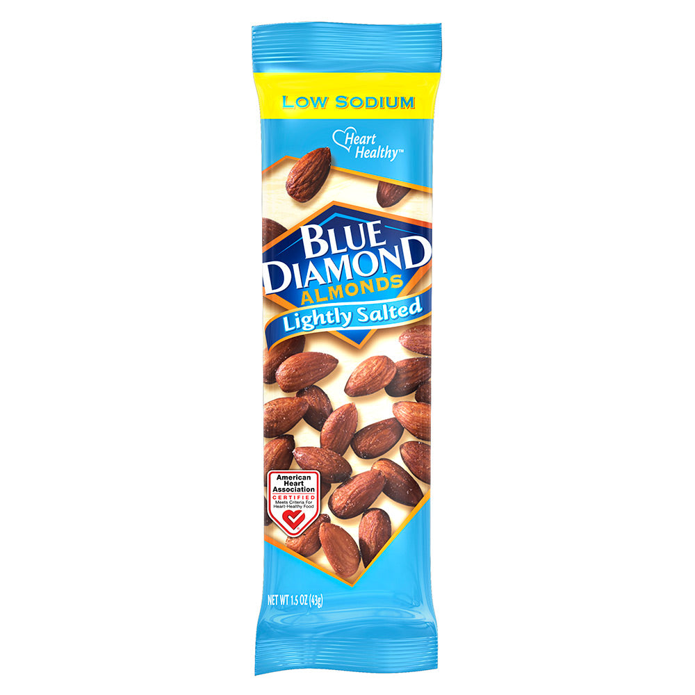 Blue Diamond Almonds Low Sodium Lightly Salted Almonds; 1.5 Ounces; 12 Per Box; 12 Per Case - High Mart Wholesale