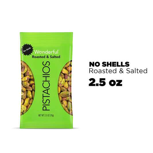 Wonderful Pistachios Pistachio Roasted & Salted Shelled; 2.5 Ounces; 8 Per Box; 3 Per Case