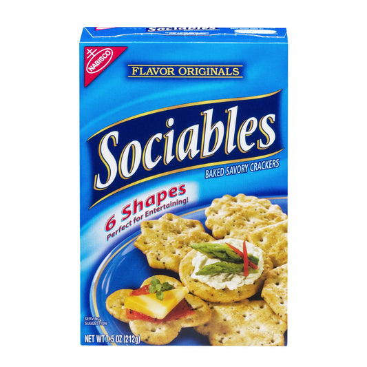 Sociables Nabisco Crackers; 7.5 Ounces; 6 Per Case - High Mart Wholesale