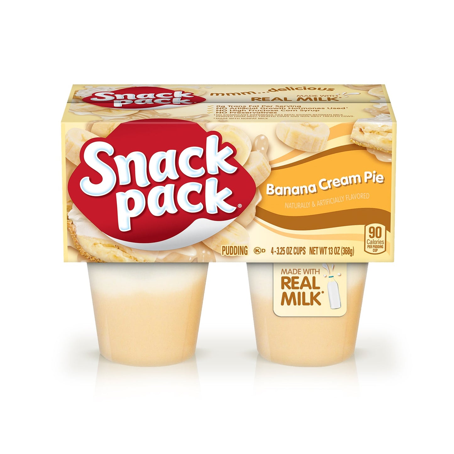 Snack Pack 1Nkp Pudding Banana Cream Pie; 3.25 Ounce; 12 Per Case