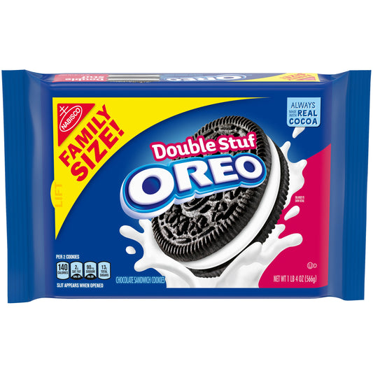 Oreo Family Size Double Stuf Cookie; 20 Ounces; 12 Per Case - High Mart Wholesale