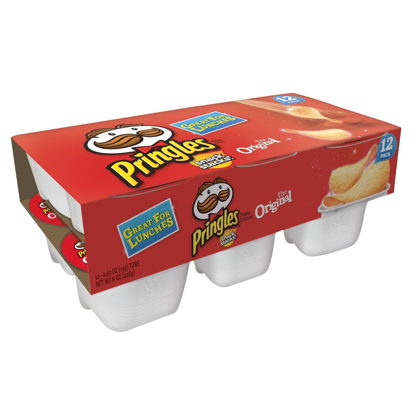 Pringles Original Potato Crisps Snack Stacks; 8 Ounces; 4 Per Case