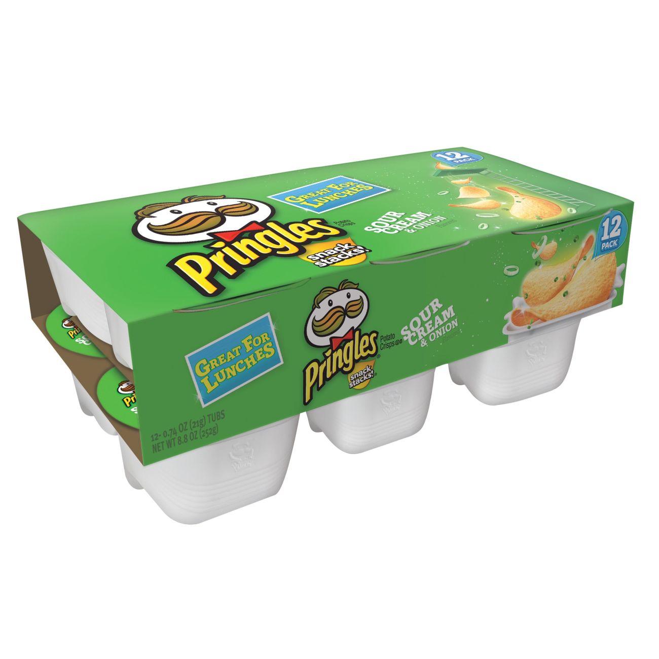 Pringles Snack Stack Sour Cream & Onion Potato Crisp; 8.8 Ounce; 4 Per Case