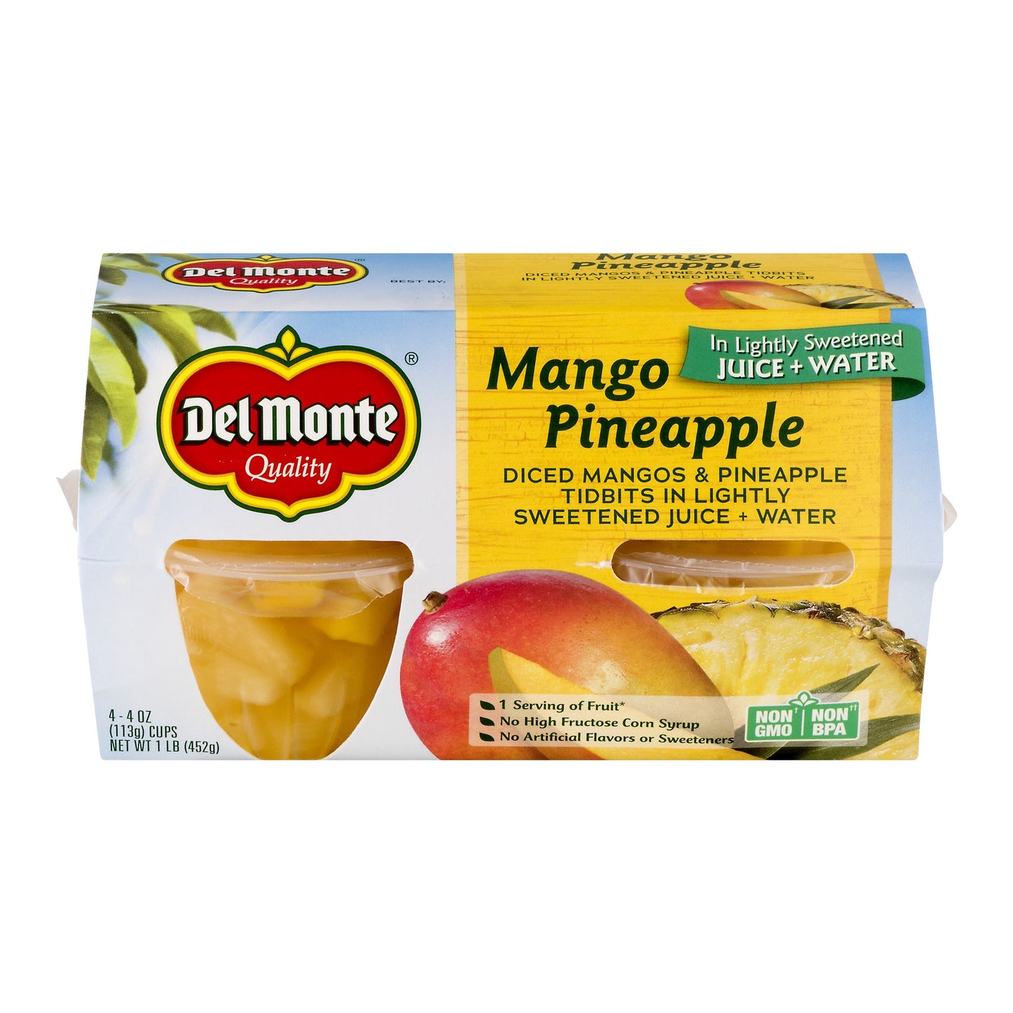 Del Monte Mango Pineapple Fruit Cups; 4 Ounce; 6 Per Case