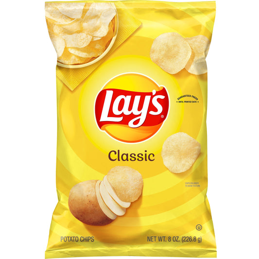 Lay's Classic Potato Chips; 8 Ounce; 15 Per Case