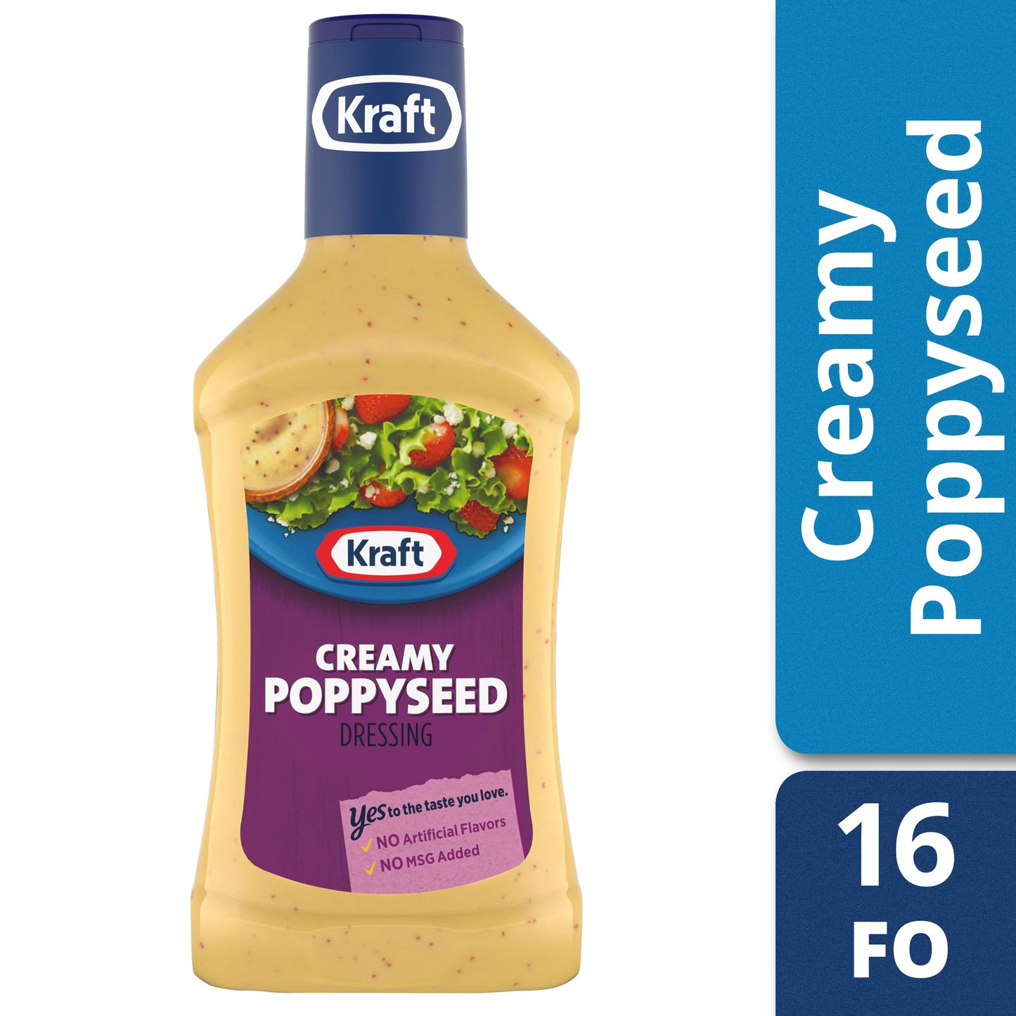 Kraft Creamy Poppyseed Dressing Bottle; 16 Fluid Ounce; 6 Per Case