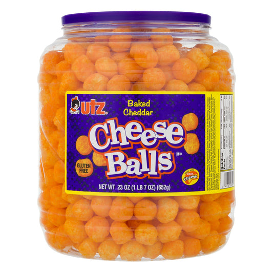 Utz Cheeseball Barrel 23 Oz; 23 Ounces; 6 Per Case - High Mart Wholesale