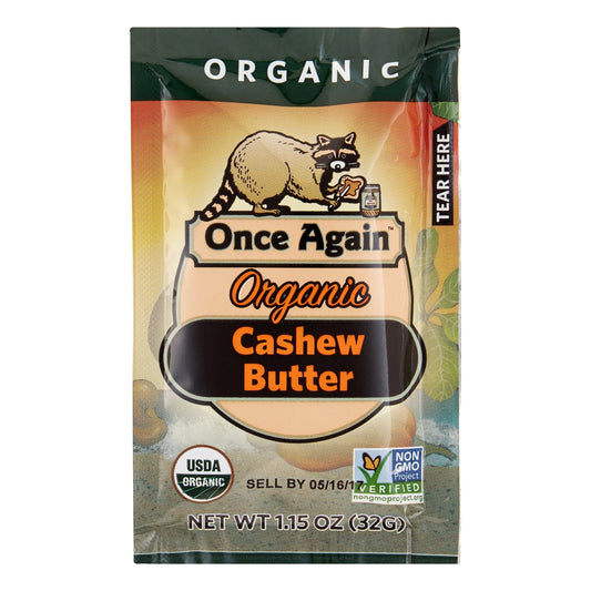 Once Again Nut Butter Organic Cashew Butter Squeeze Pack; 1.15 Ounces; 10 Per Box; 6 Per Case - High Mart Wholesale