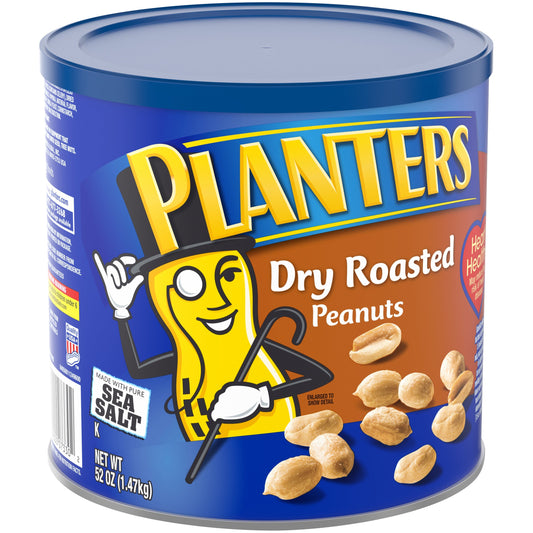 Planters Dry Roasted Salted Peanuts; 52 Ounces; 6 Per Case