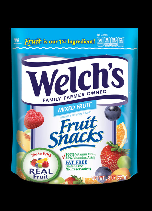 Welch's Mixed Fruit Resealable Fruit Snack; 8 Ounces; 9 Per Case