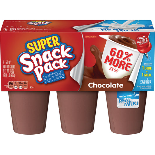 Snack Pack Chocolate Pudding; 33 Ounces; 8 Per Case