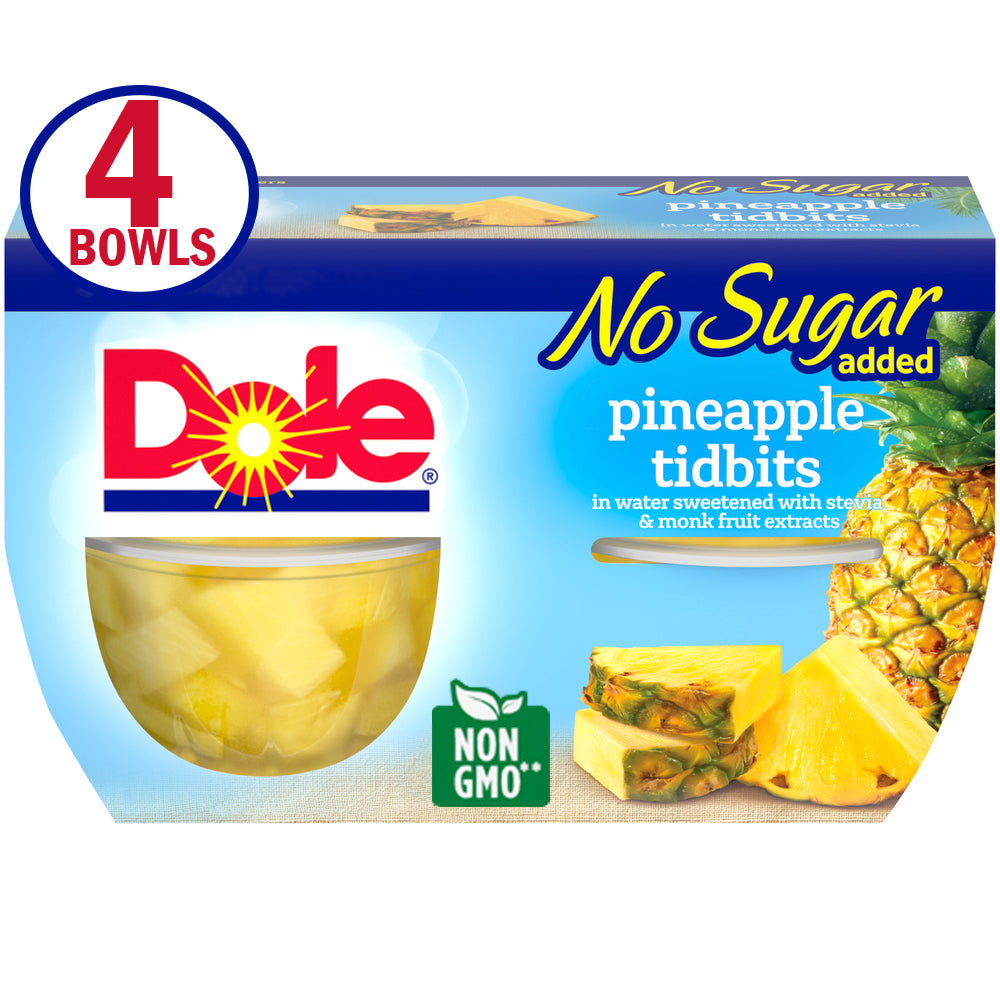 Dole Fancy Pineapple Tidbits In Water; 16 Ounce; 6 Per Case