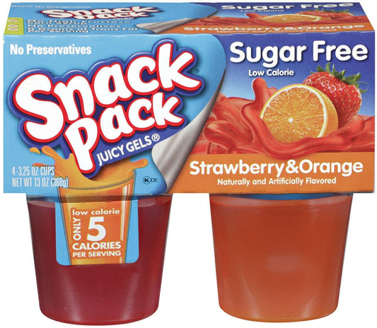 Snack Pack Snack Pack Gelatin Sugar Free Strawberry & Orange; 13 Ounces; 12 Per Case
