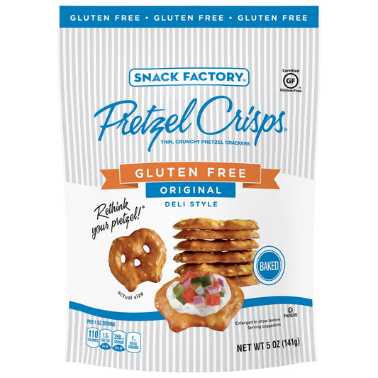 Snack Factory Pretzel Crisps Original Gluten Free; 5 Ounce; 12 Per Case - High Mart Wholesale