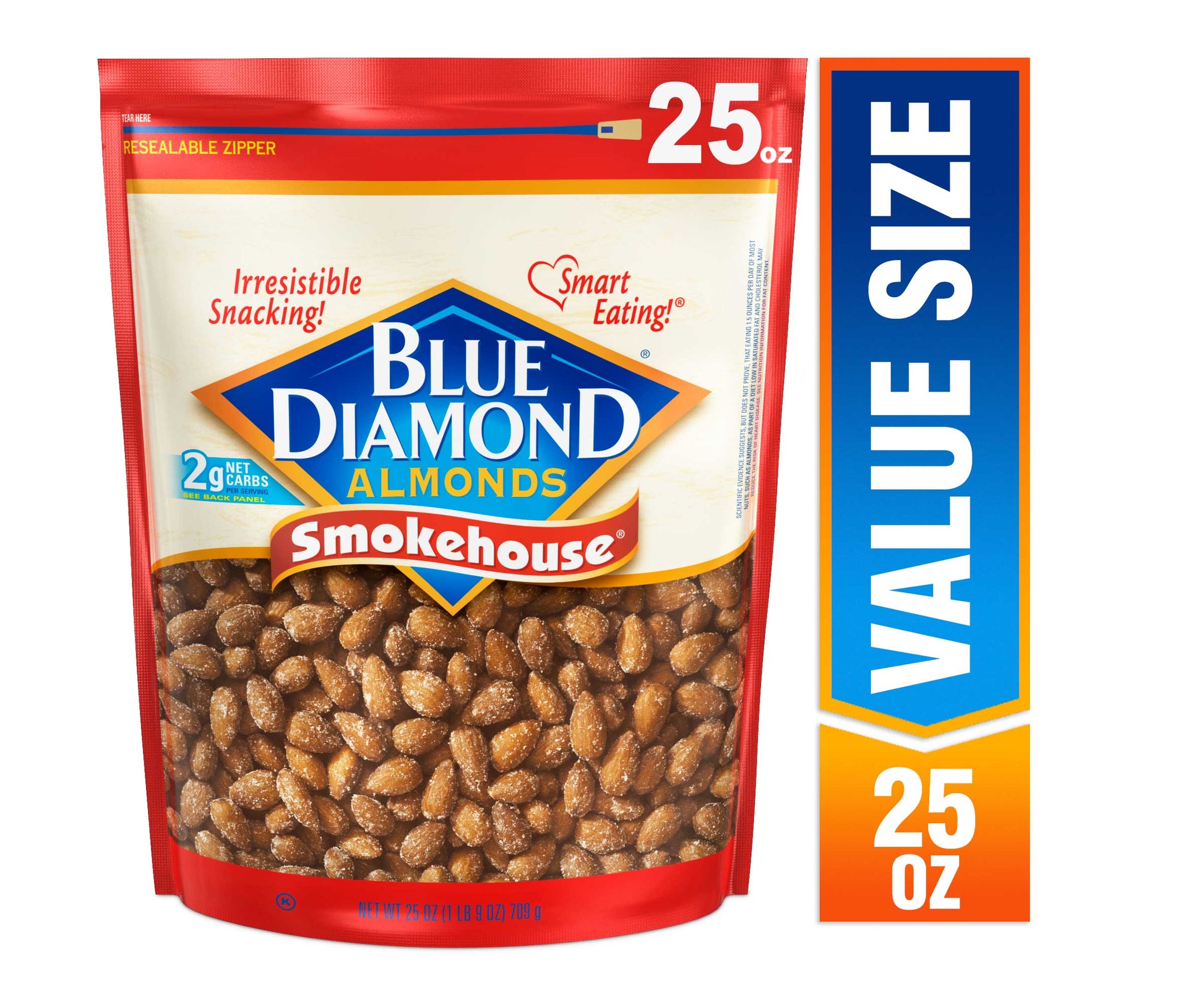 Blue Diamond Smokehouse Almonds; 25 Ounces; 6 Per Case - High Mart Wholesale