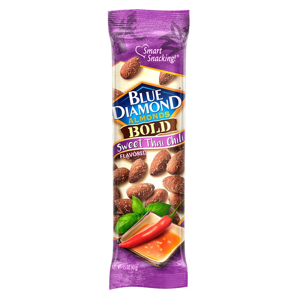 Blue Diamond Almonds Sweet Thai Chili; 1.5 Ounces; 12 Per Box; 12 Per Case - High Mart Wholesale