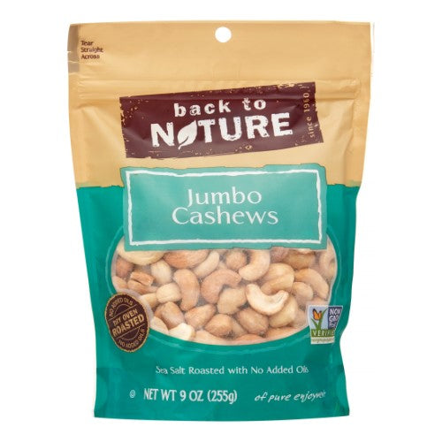 Back To Nature Sea Salt Roasted Jumbo Cashew; 9 Ounces; 9 Per Case - High Mart Wholesale