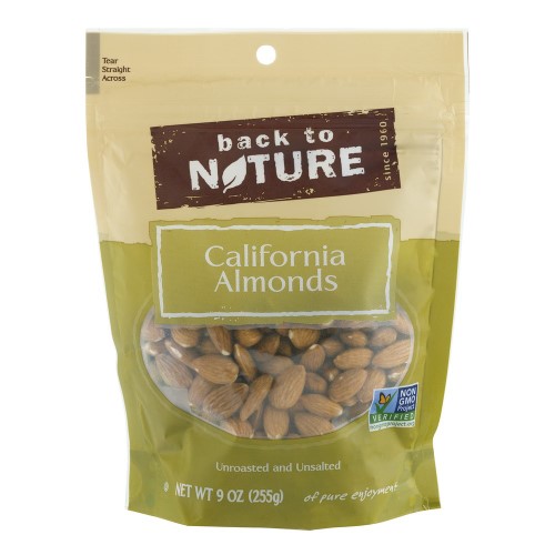 Back To Nature Almond California Unsalted Unroasted; 9 Ounces; 9 Per Case - High Mart Wholesale