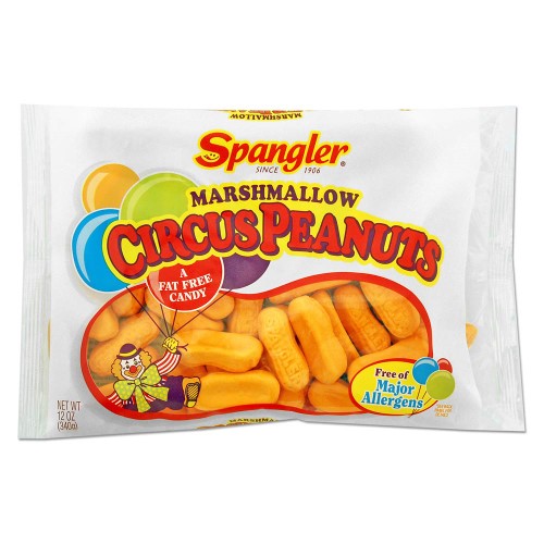 Spangler Candy Marshmallow Circus Peanuts Regular; 12 Ounces; 12 Per Case