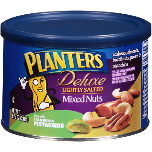 Planters Nut Deluxe Mixed Light Salt; 8.75 Ounce; 12 Per Case