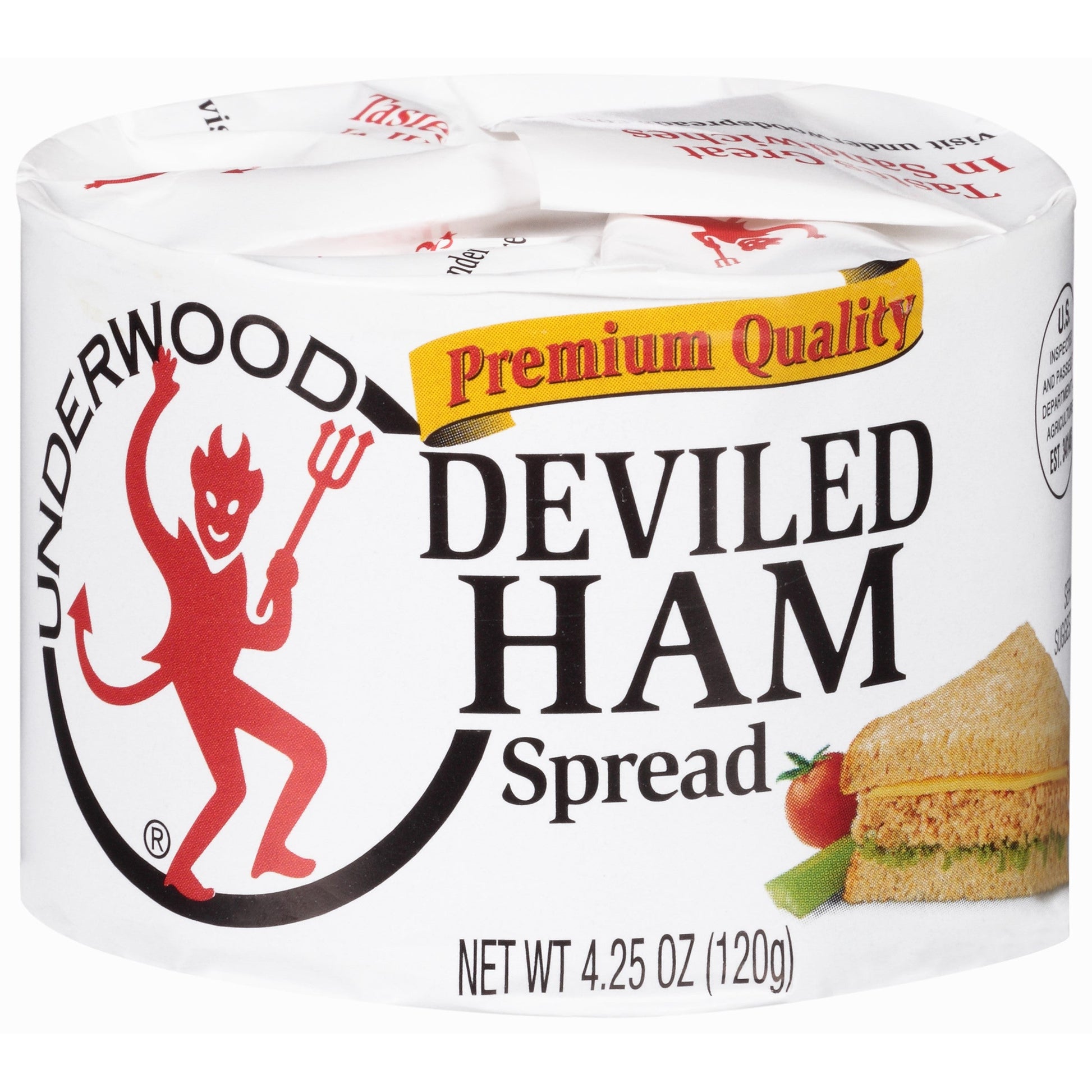 Underwood Meat Spreads Deviled Ham; 4.25 Ounce; 24 Per Case - High Mart Wholesale