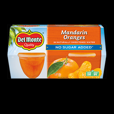 Del Monte Fruit Mandarin Orange No Sugar Added 4 Ounce; 4 Ounce; 6 Per Case