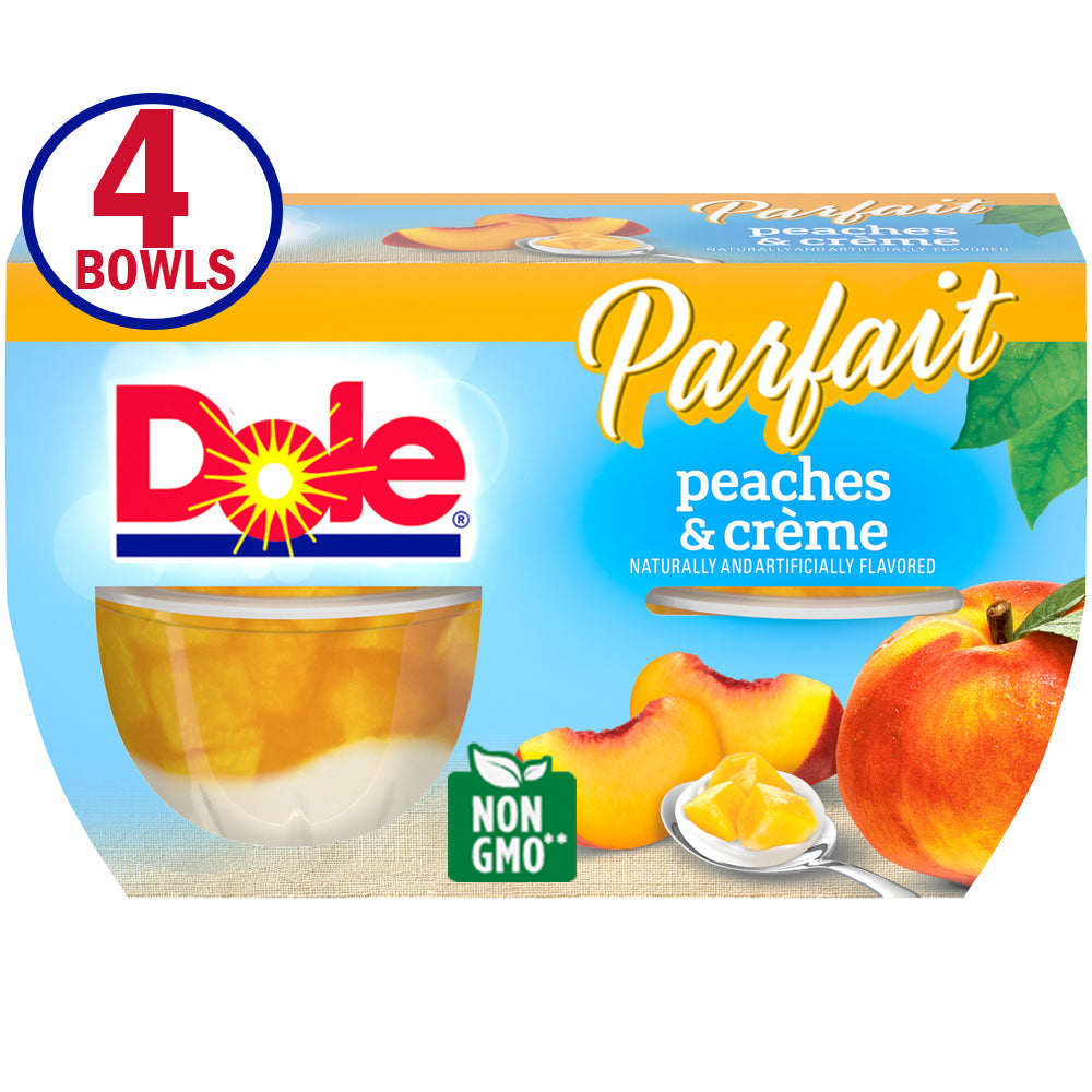 Dole Fruit Peaches & Creme Parfait 4.3 Ounce; 17.2 Ounce; 6 Per Case