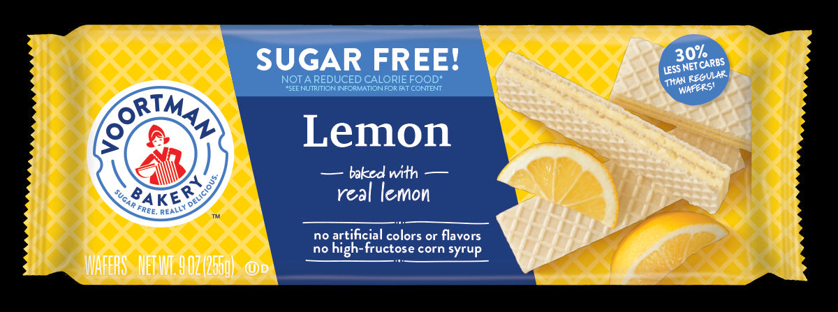 Voortman Sugar Free Lemon Wafers; 9 Ounces; 12 Per Case - High Mart Wholesale