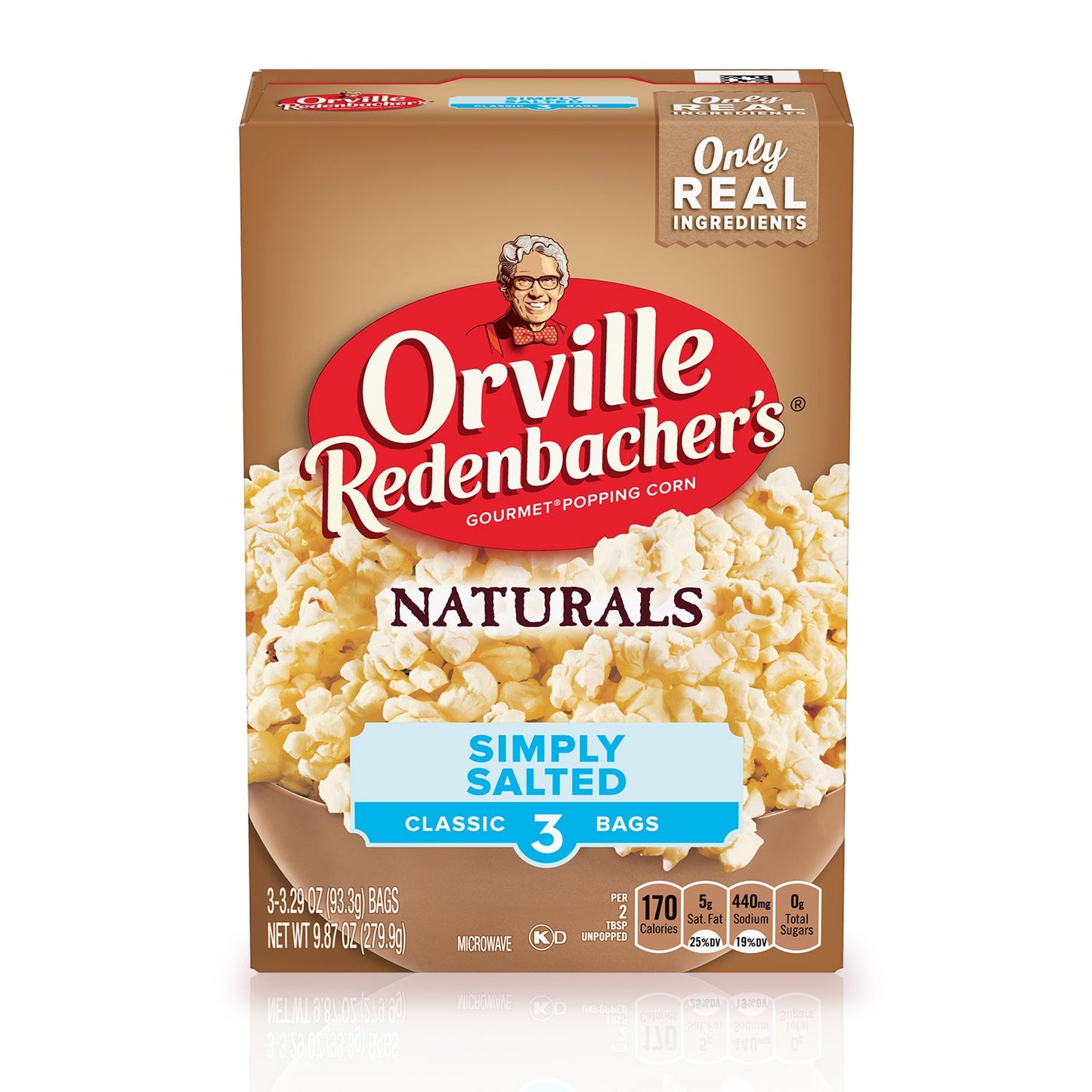 Orville Redenbachers Popcorn Simple Natural Salted; 9.87 Ounces; 12 Per Case