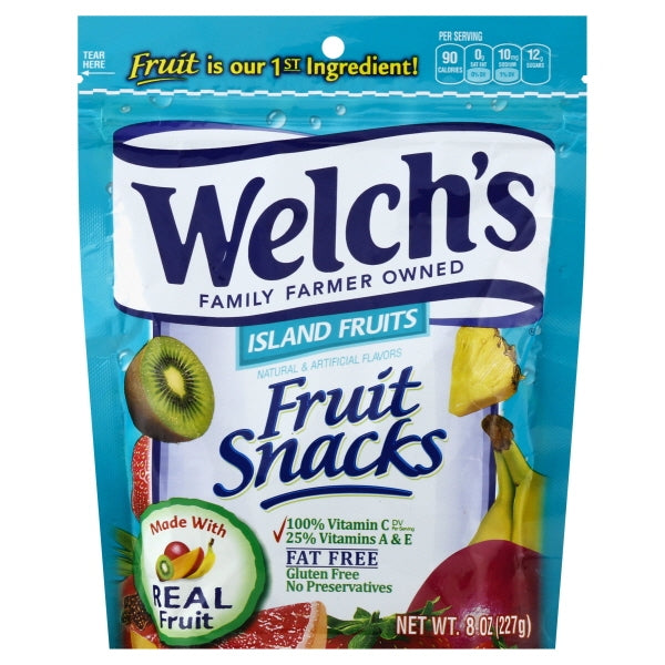 Welch's Island Fruit Resealable Fruit Snack; 8 Ounces; 9 Per Case