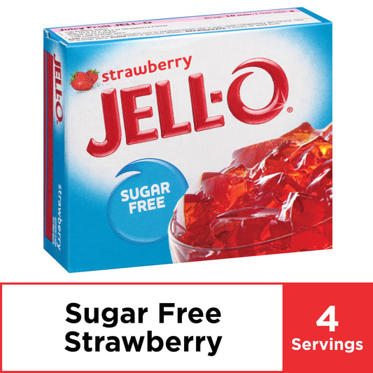 Jell-O Sugar Free Gelatin Strawberry; 0.3 Ounces; 24 Per Case - High Mart Wholesale