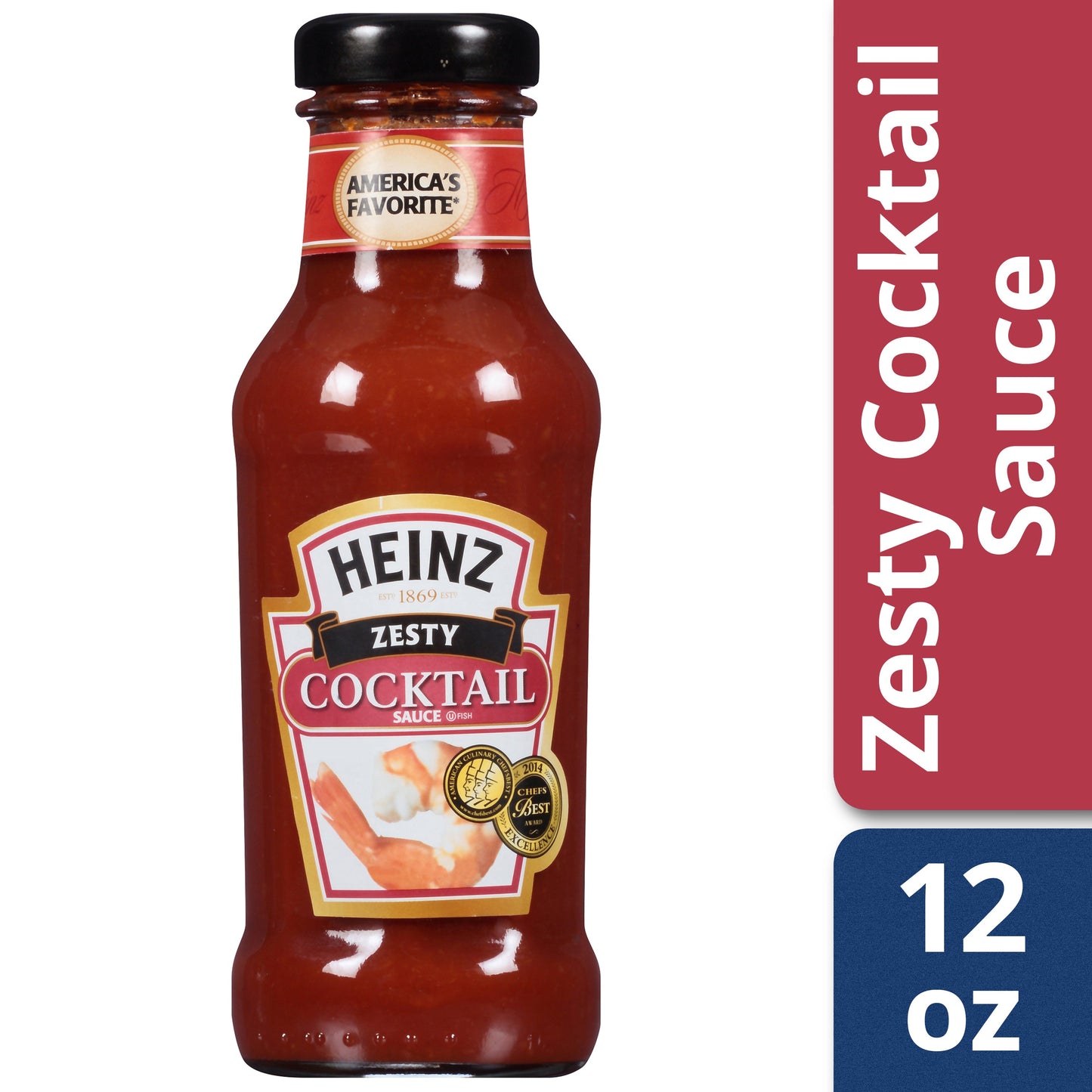 Heinz Zesty Cocktail Sauce Bottle; 12 Ounce; 12 Per Case