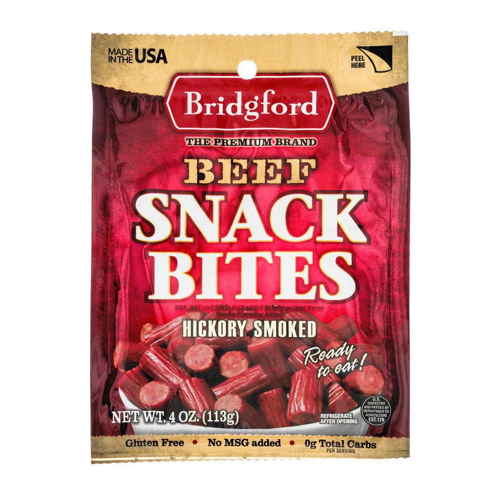 Bridgford Beef Snack Bites; 4 Ounce; 12 Per Case - High Mart Wholesale