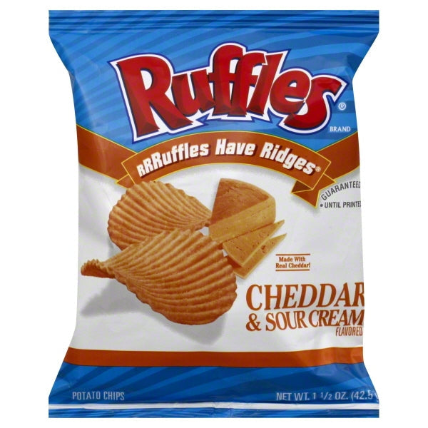 Ruffles Cheddar & Sour Cream Single Serve Potato Chips; 1.5 Ounce; 64 Per Case