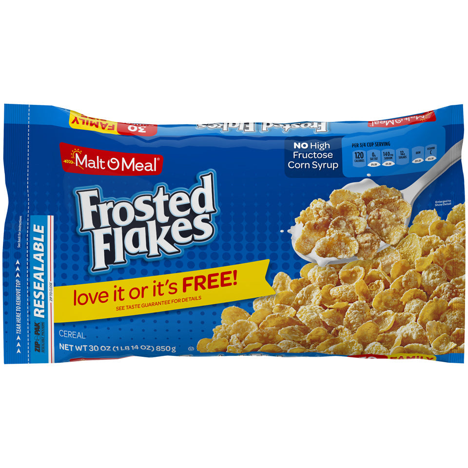 Malt O Meal Frosted Flakes Cereal; 30 Ounces; 8 Per Case - High Mart Wholesale