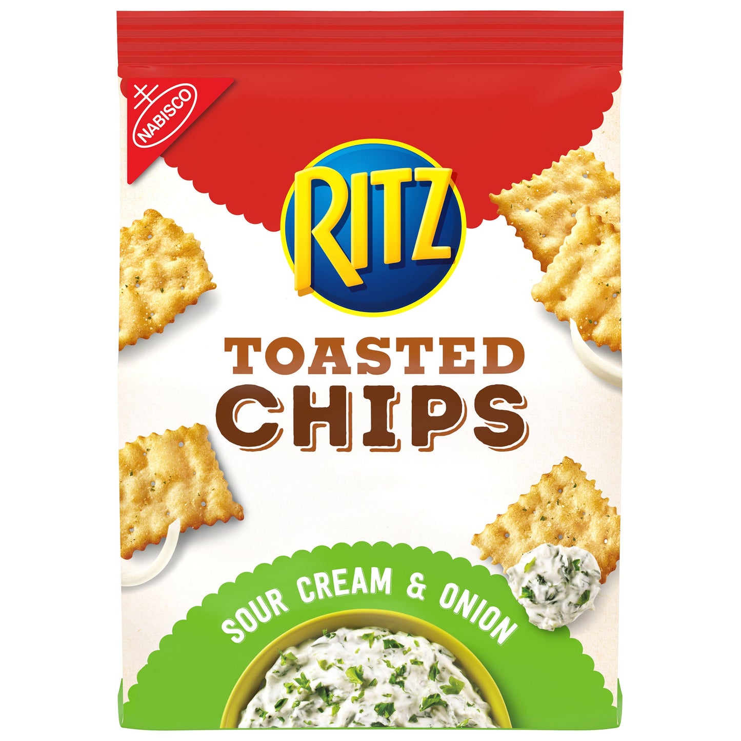 Ritz Nabisco Sour Cream And Onion Toasted Chips; 8.1 Ounces; 6 Per Case - High Mart Wholesale