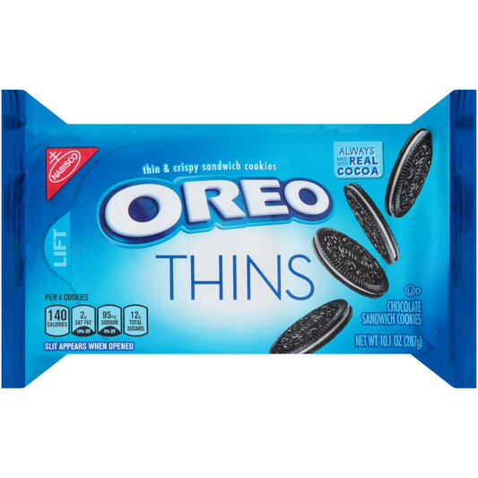 Oreo Thins Cookie; 10.1 Ounces; 12 Per Case - High Mart Wholesale