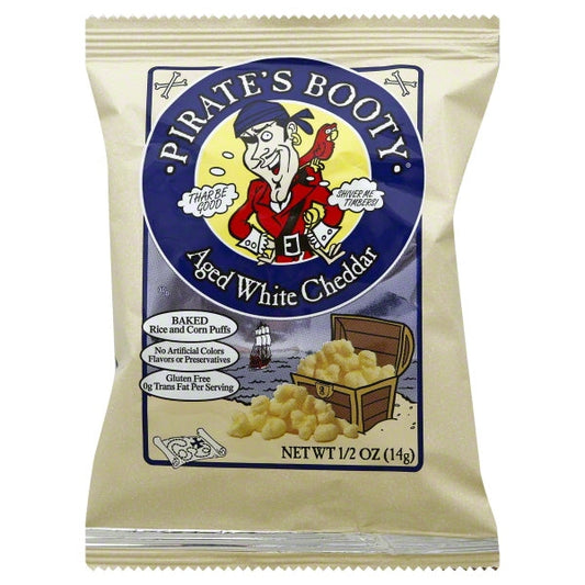 Pirate's Booty Aged White Cheddar Cheese Puffs; 0.5 Ounces; 36 Per Case