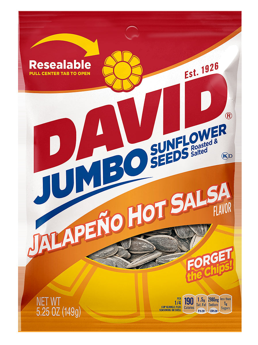 David Jalapeno Sunflower Seeds; 5.25 Ounce; 12 Per Case