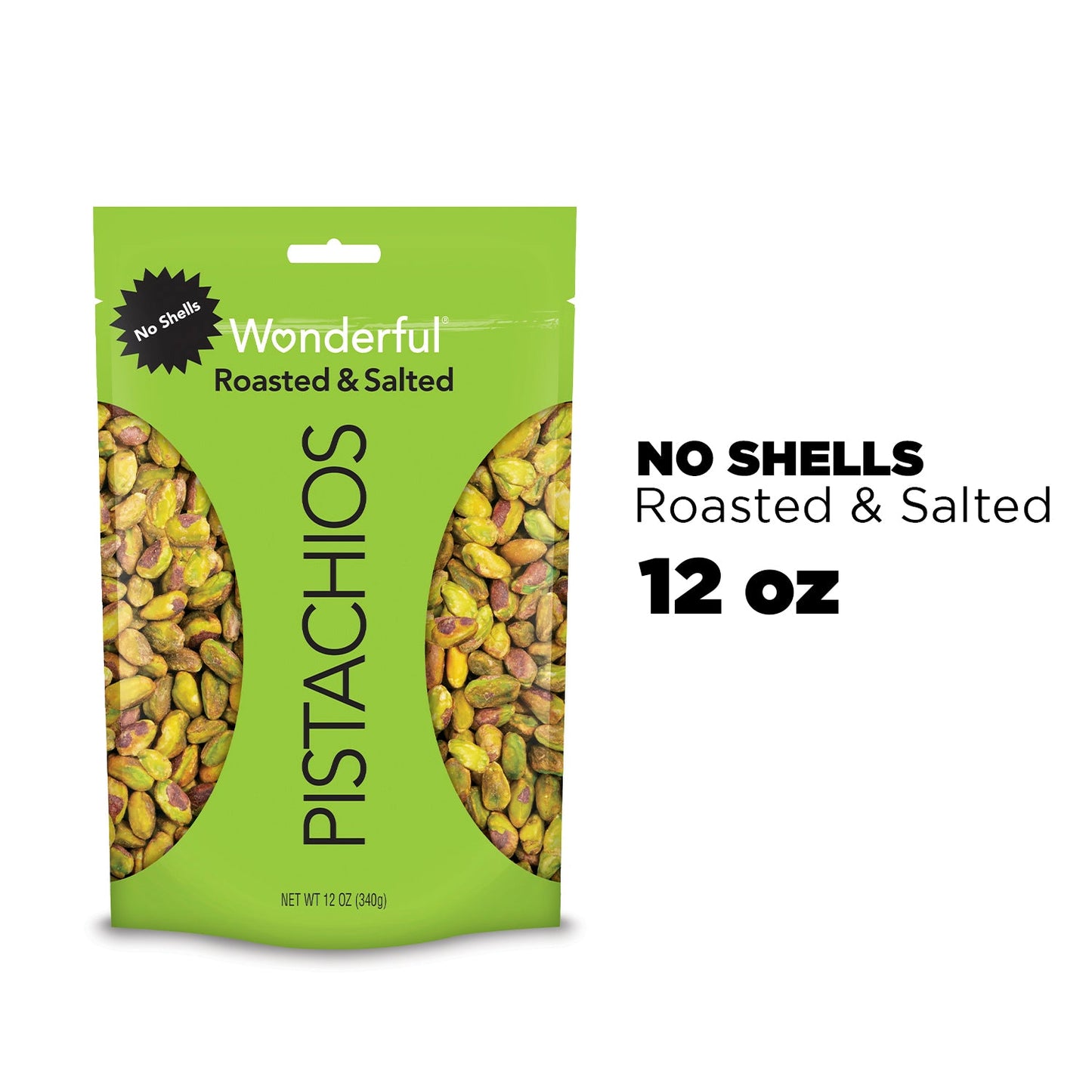 Wonderful Pistachios Pistachio No Shell Roasted & Salted; 12 Ounces; 12 Per Case