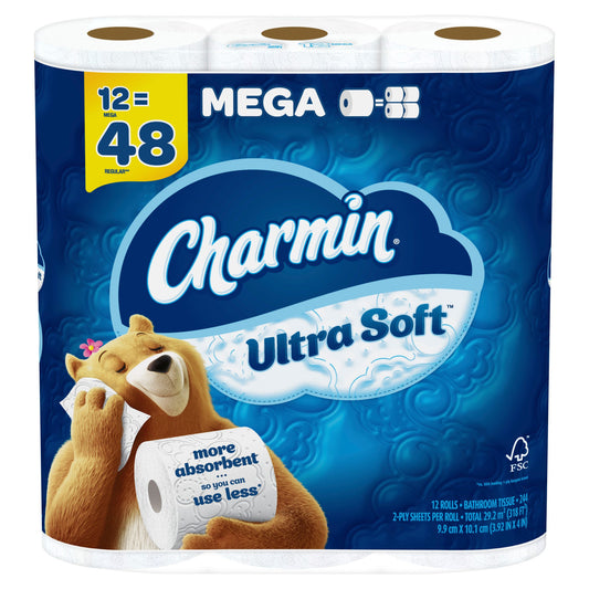 Charmin Charmin Ultra Soft Toilet Paper Mega Roll; 12 Count; 1 Per Box; 4 Per Case