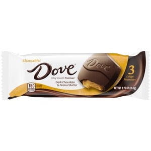 Dove Dark Chocolate Peanut Butter Share Size; 2.75 Ounces; 20 Per Box; 6 Per Case